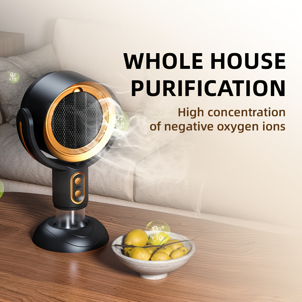 Campana de escritorio recargable por USB con gran potencia de succión para aceite y humo, fácil de limpiar, que ahorra espacio para cocinar en casa, batería de litio