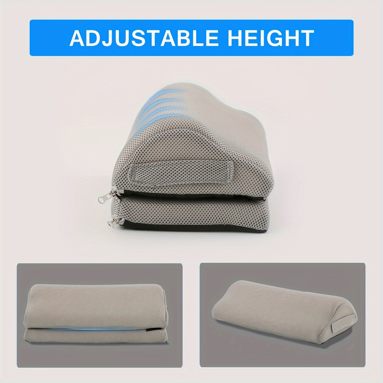 Adjustable Under Desk Foot Rest with Washable Cover for Office Home Car