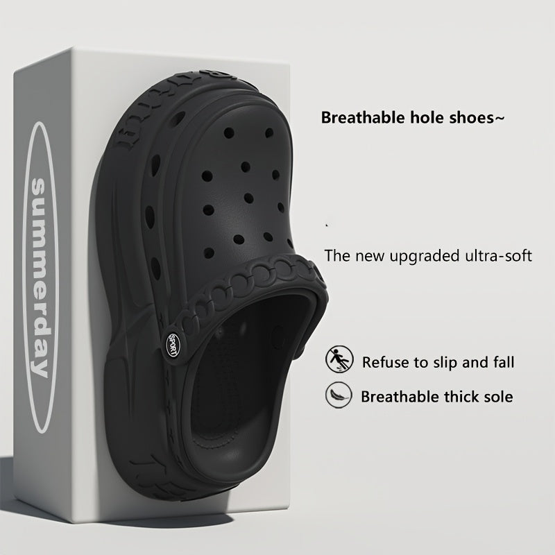 Women's Soft Sole Indoor Outdoor Slippers Solid Color Thick Heel Breathable