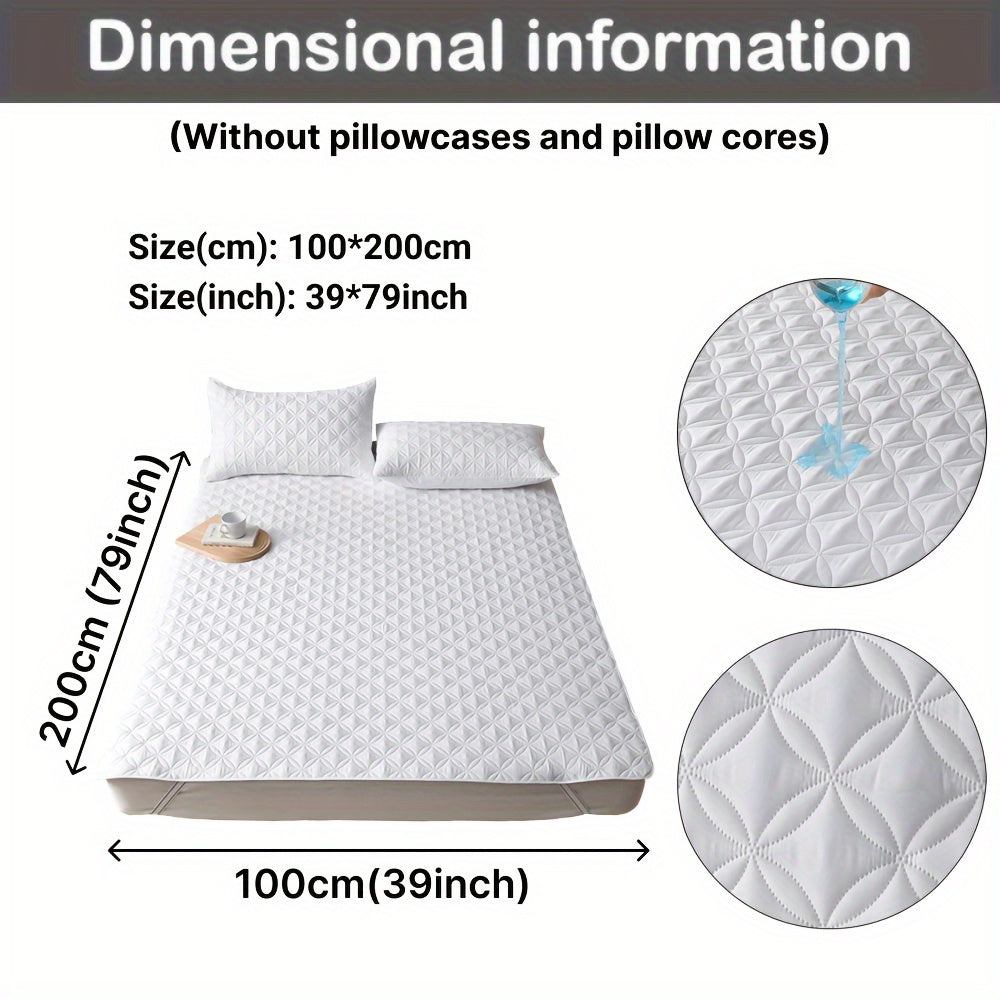 Waterproof Mattress Protector Hypoallergenic Breathable Dustproof Ultra-Soft Bed Cover for Bedroom Dorm Hotel
