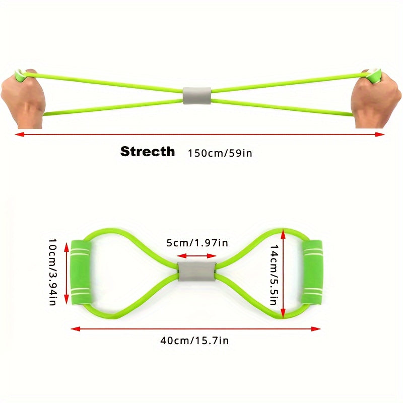 Juego de cuerda de resistencia y extractor de pedal para abdominales, fitness y estiramiento, azul, verde, púrpura