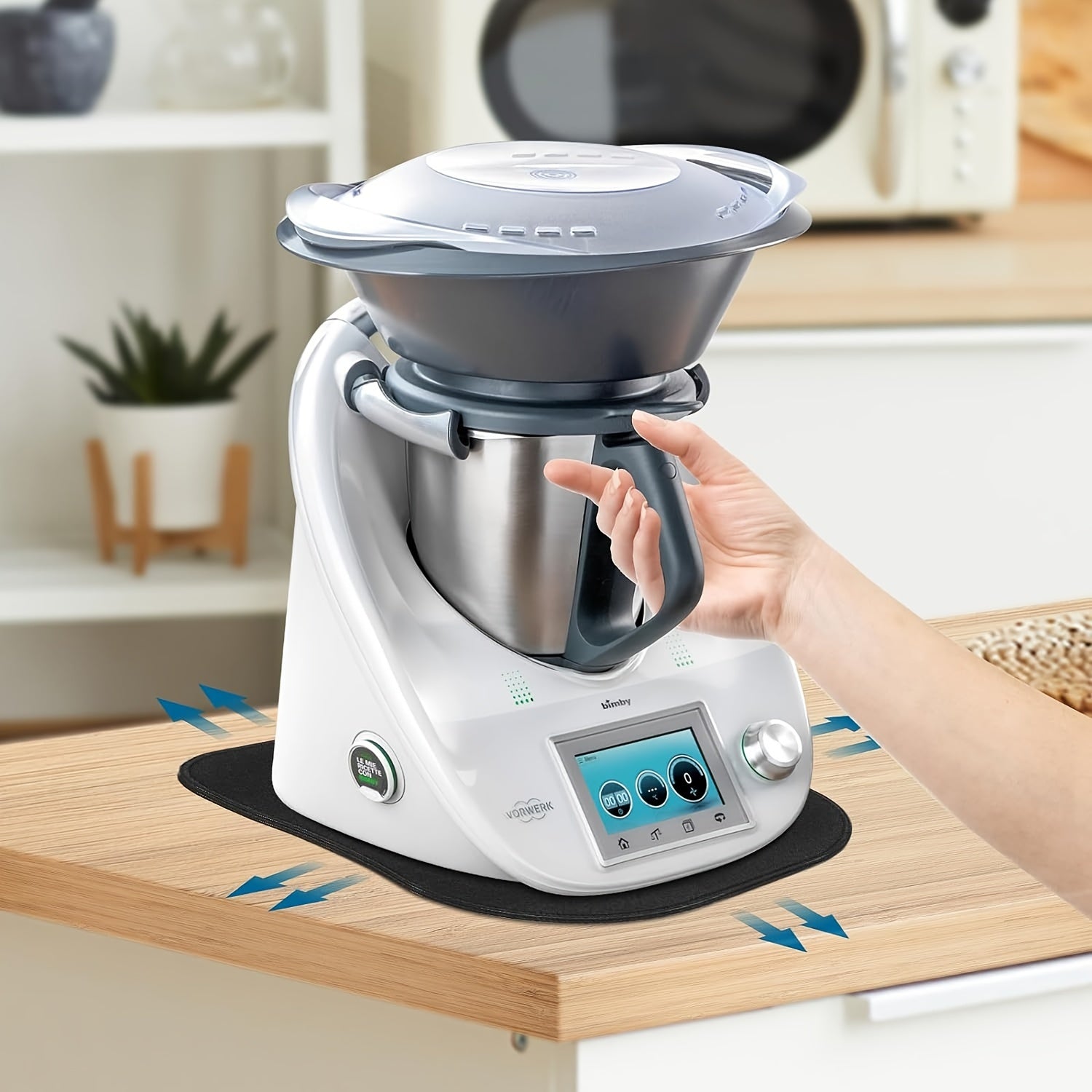 Sliding Mat for Food Processor Sliding Board Non-Slip Kitchen Accessory