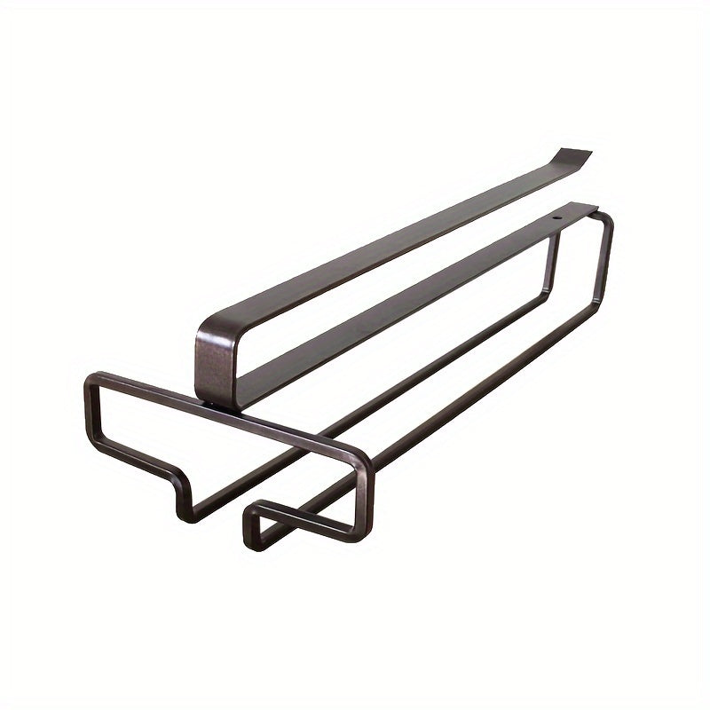 Metal Stemware Rack Hanging Storage Organizer for Glassware Under Cabinet