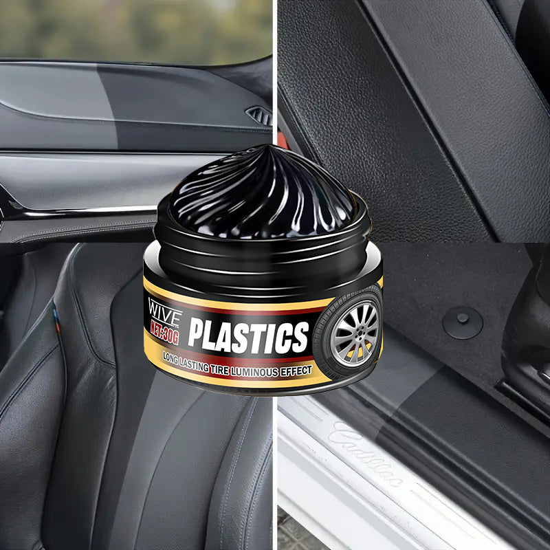 Agente de renovación de recubrimiento de plástico para neumáticos de coche y piezas de plástico negro brillo