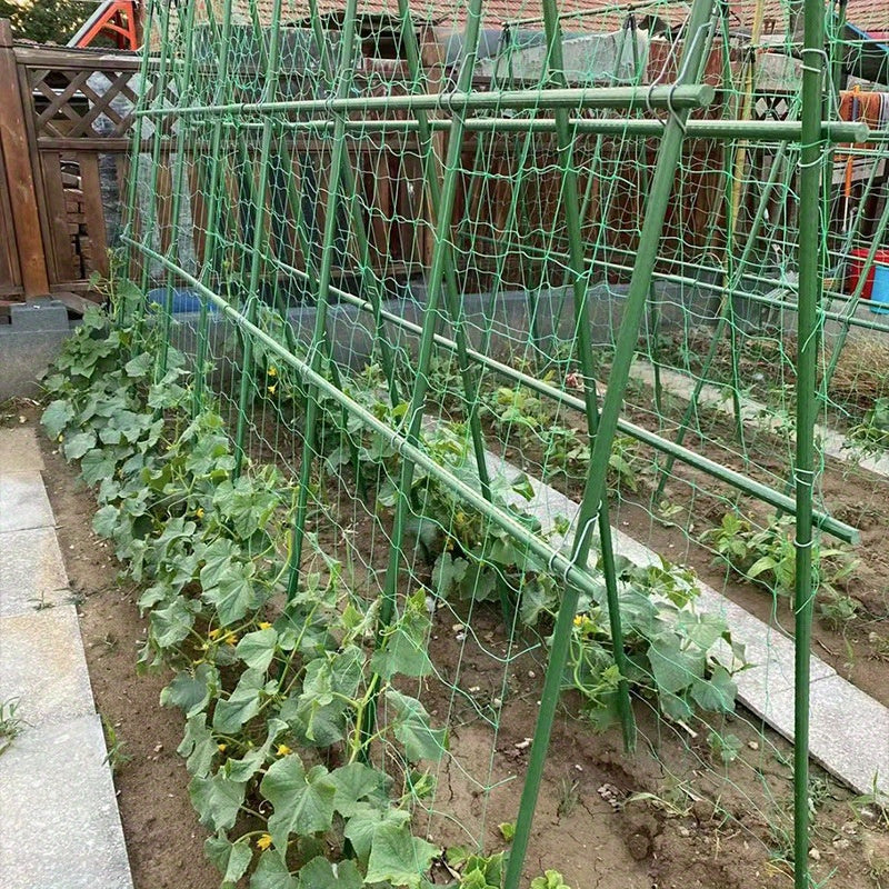 10 Garden Support Stakes for Climbing Plants Plastic and Steel for Tomatoes Cucumbers Grapes