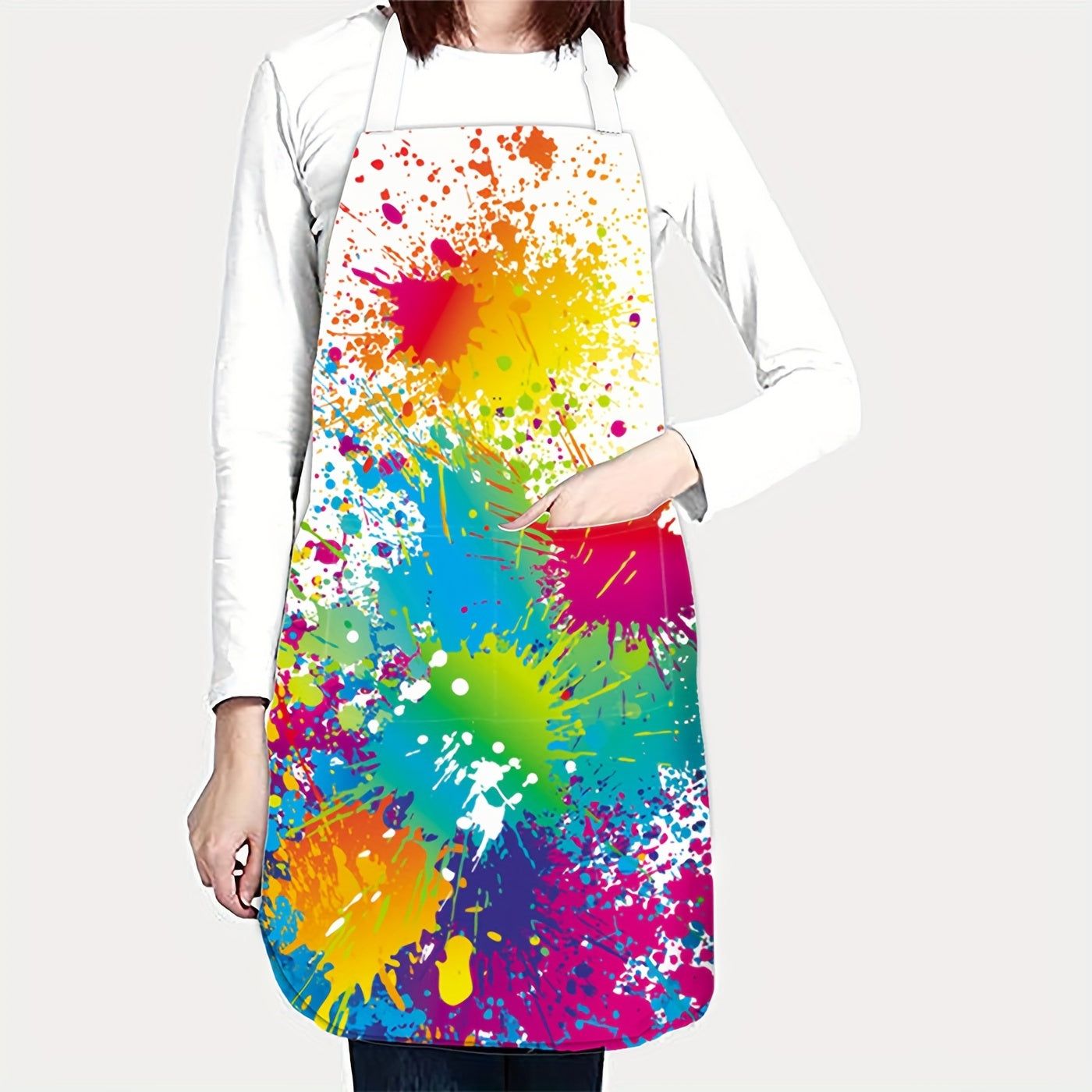 Colorful Waterproof Apron for Artists, Teachers, and Chefs Adjustable