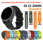 Silicone Watch Bands for Garmin Fenix 6X 6 6S Pro 7X 7 5X 5S Plus Epix Gen 2