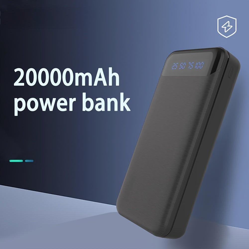 20000mAh Portable Power Bank Fast Charging USB-C USB-A Universal Compatibility Compact Travel Emergency
