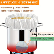Большой, прочный мешок для заваривания с мелкой сеткой - 66,04 см x 55,88 см, регулируемый шнурок для домашнего пивоварения. Отлично подходит для хмеля, зерна и фруктового вина для пивоварения.