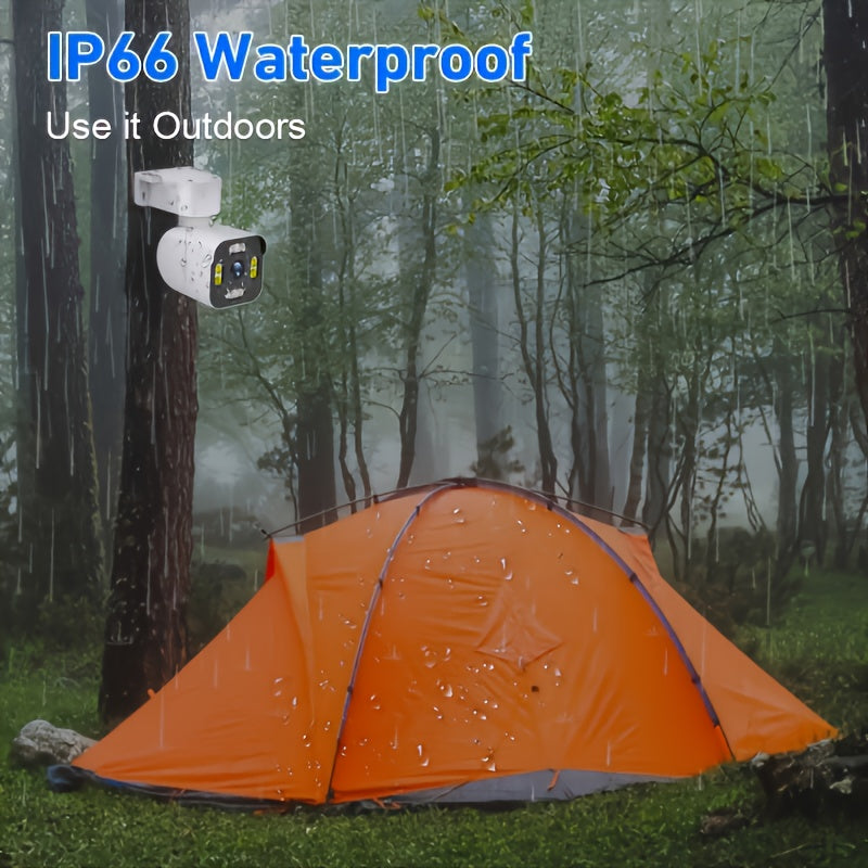 Wireless Outdoor Security Camera 360° Rotation Night Vision Motion Detection Two-Way Audio