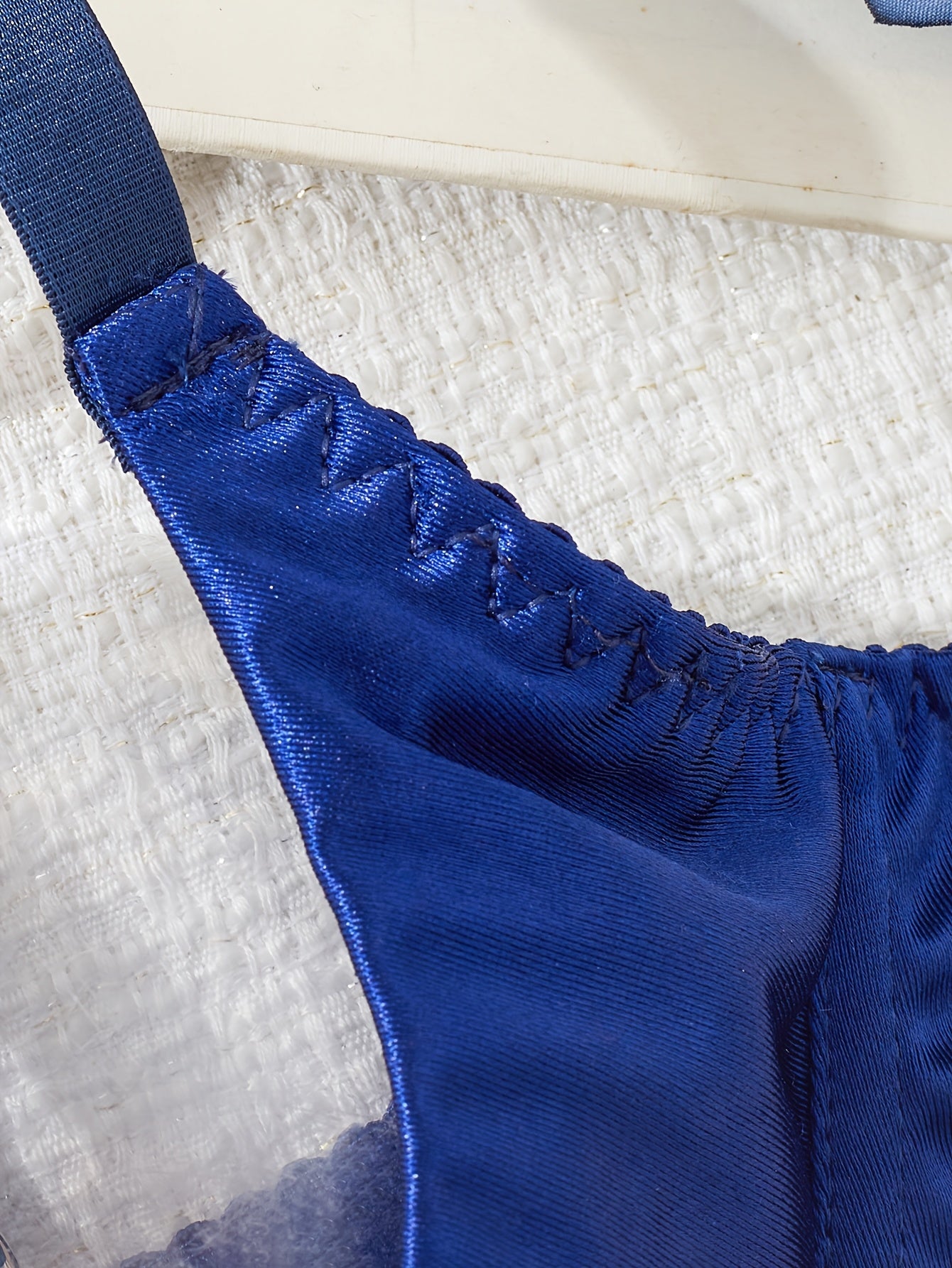 Plus Size Sheer Bralette Polyester Knit Strapless Adjustable Lingerie