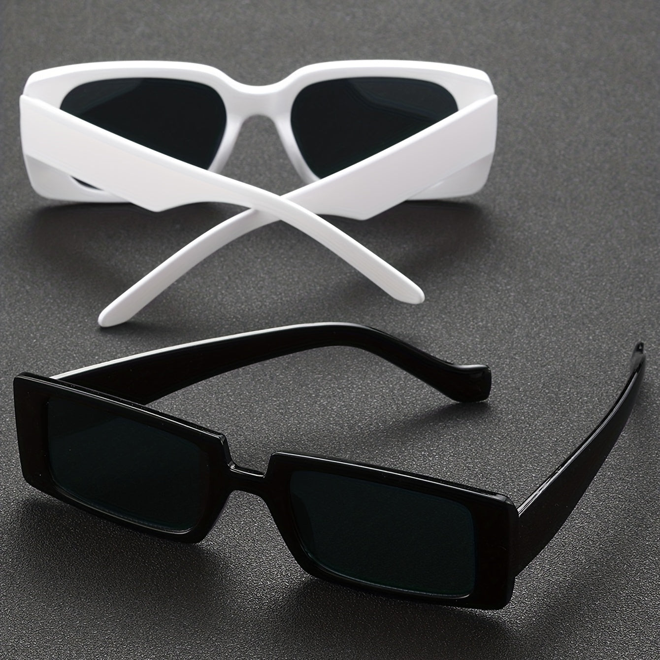 Men's Square Glasses with PC Frame and Clear Lenses for Casual and Travel Use