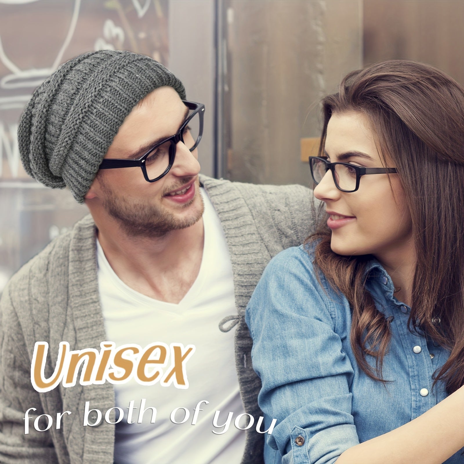 Slouchy Knit Winter Beanie Unisex Warm Hat for Cold Weather Holidays