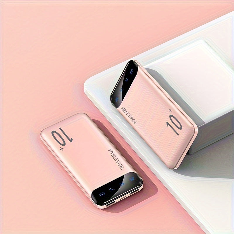 10000mAh Portable Power Bank with USB Type-C Micro Interfaces for Travel and Outdoor Use