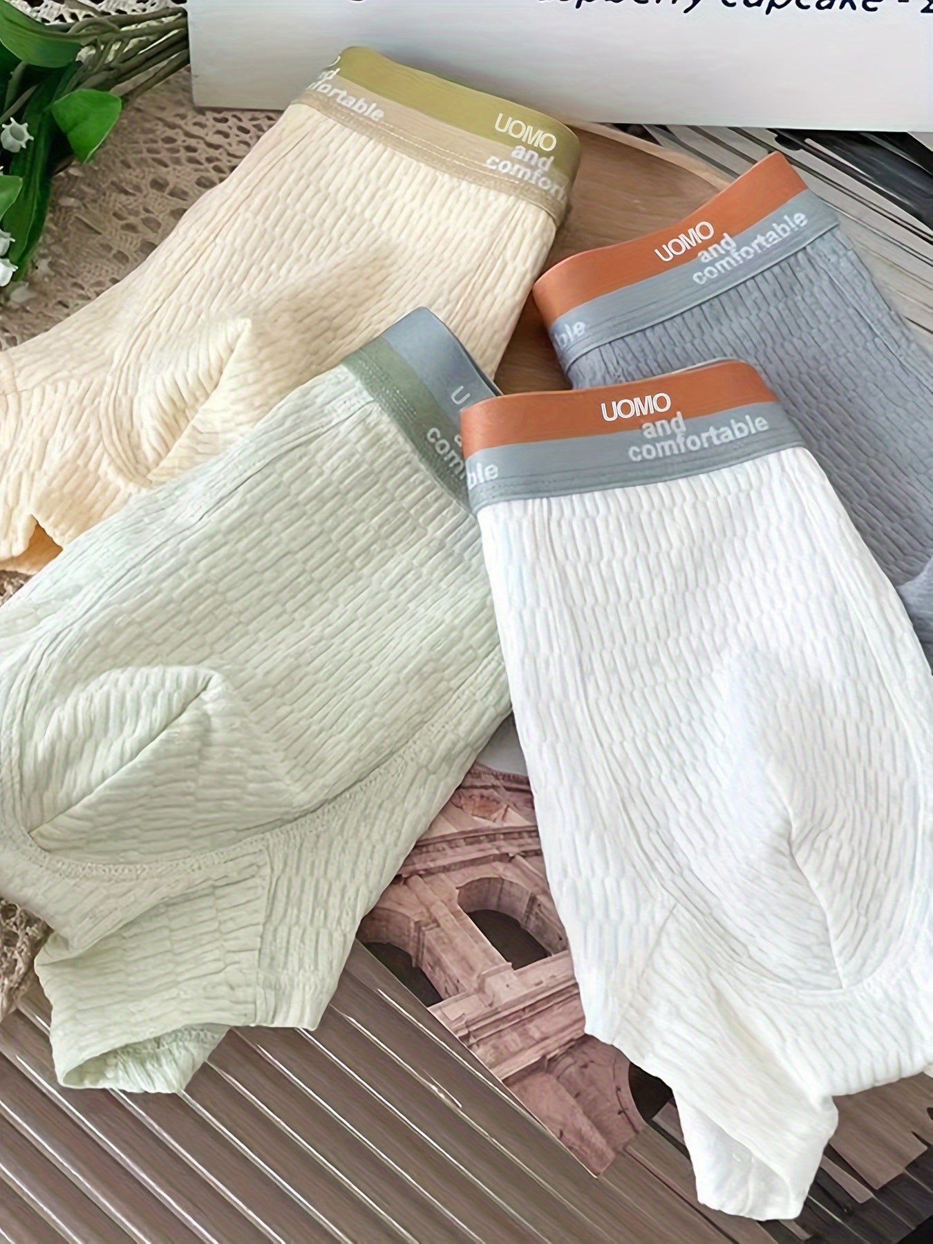 Men's Cotton Boxer Briefs 3 Pack Breathable Soft Stretch Casual Underwear