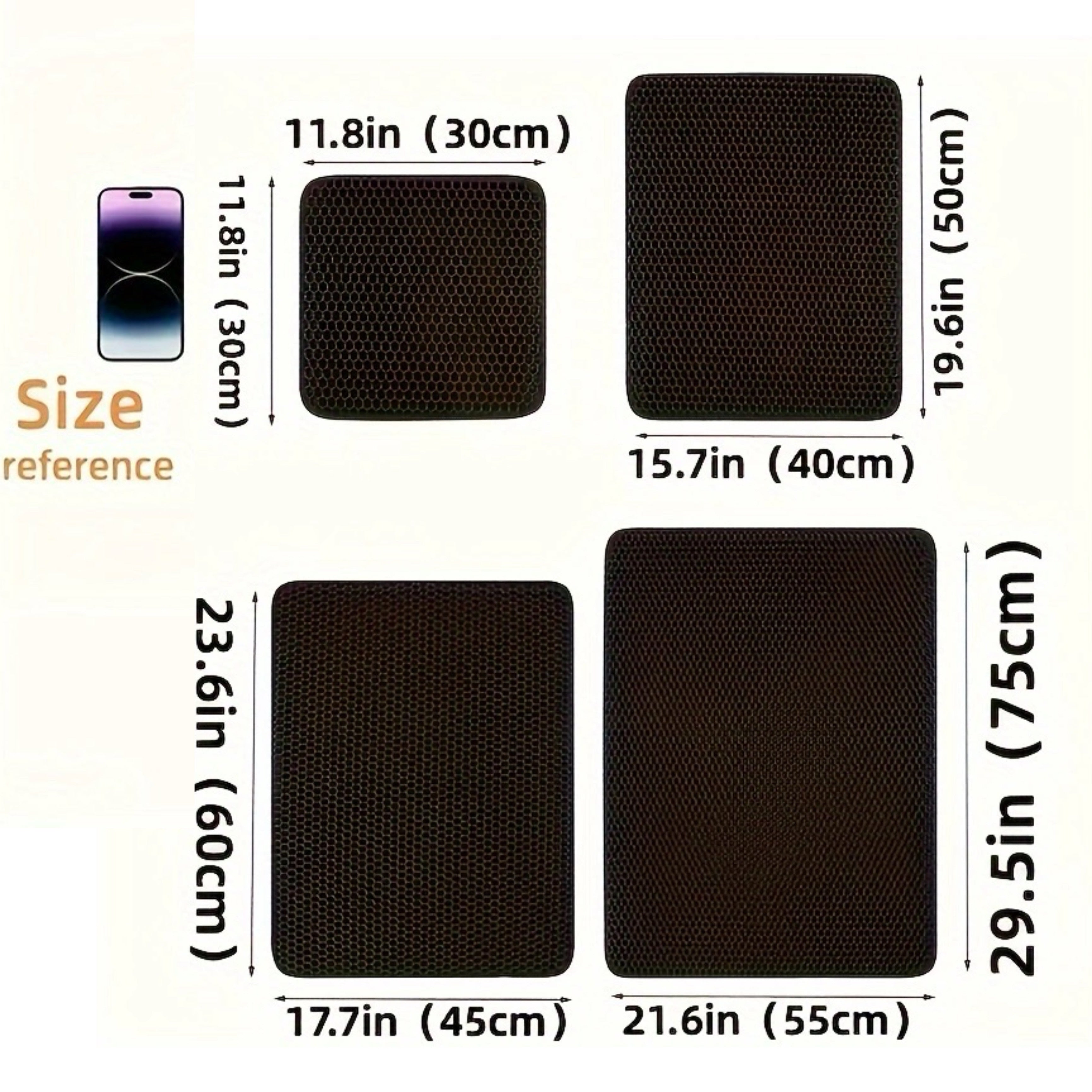 Waterproof Double Layer Cat Litter Mat Non-Slip Washable Easy to Clean