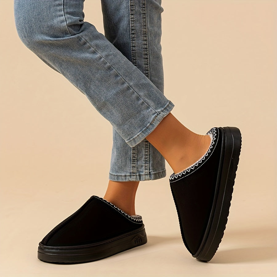 Теплые и нескользящие домашние и уличные тапочки для женщин с толстыми подошвами