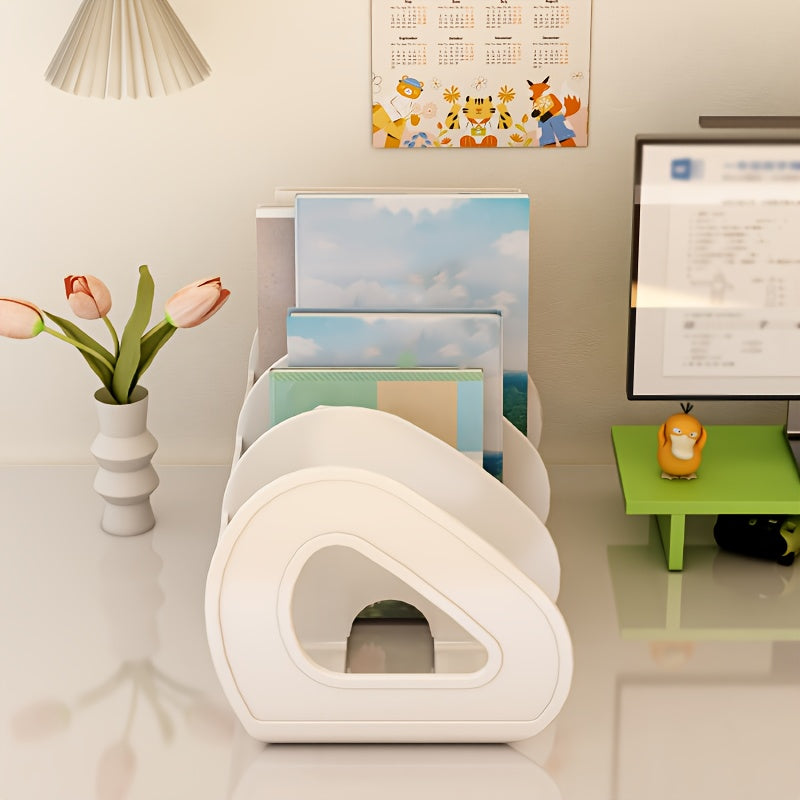 Estantería de plástico con forma de hoja de corazón, almacenamiento móvil desmontable para hogar y oficina