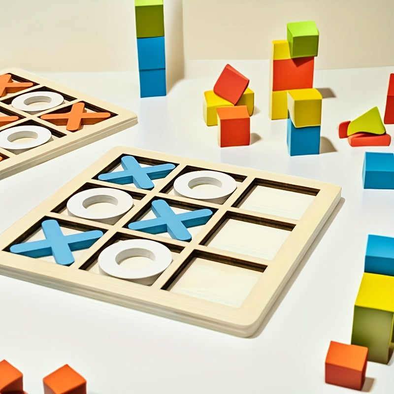 Qalinlashtirilgan yog'och XXOO Tic Tac Toe taxtasi o'yinlari ota-ona va bola o'rtasidagi muloqotni rag'batlantiradi, mantiqiy fikrlash ko'nikmalarini oshiradi va qiziqarli va qiyin uchta belgi shaxmat jumboq o'yinchoqni taqdim etadi.