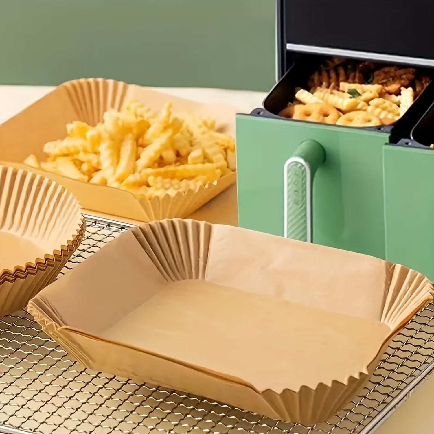 Disposable Air Fryer Basket Liners, Paper Frying Pans, Oven Mats, Kitchen Utensils