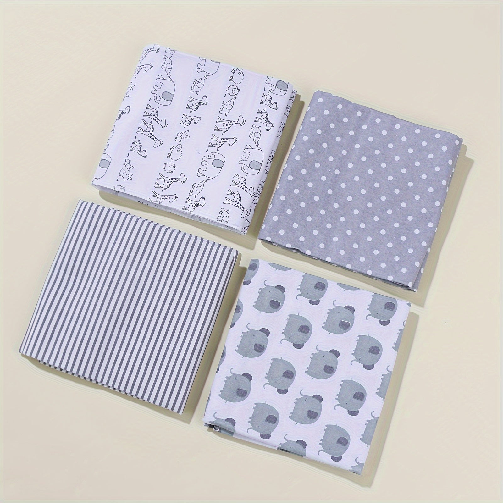 Juego de 4 mantas de algodón con estampados de dibujos animados, estrellas y coches para el hogar y viajes