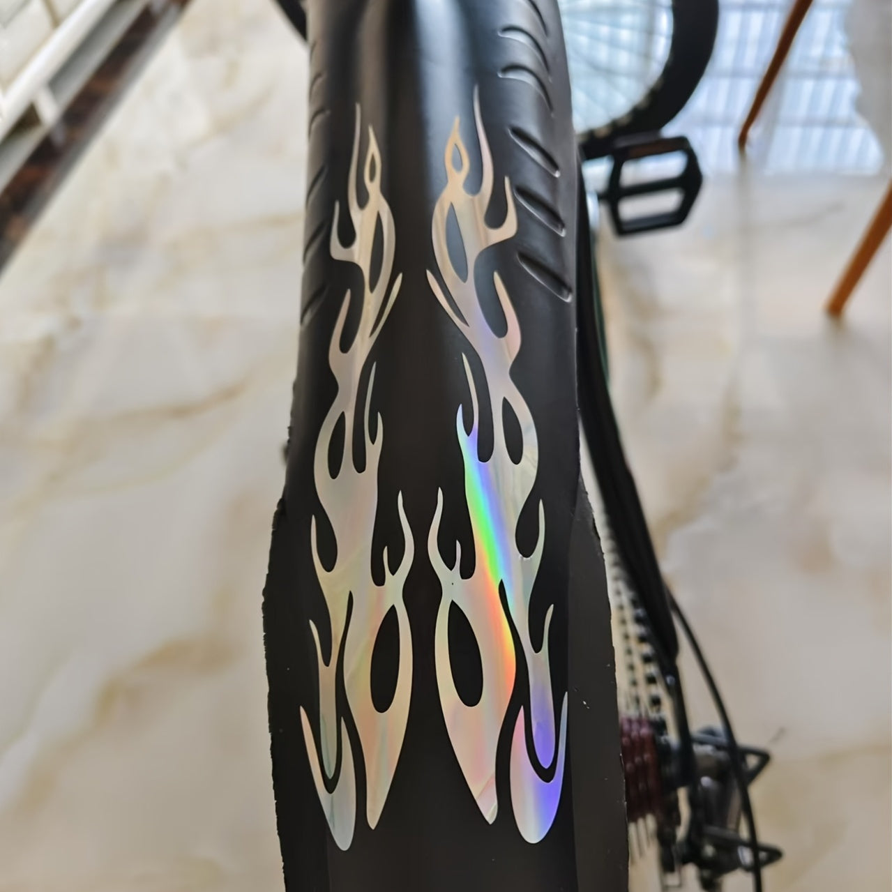 Отражающие цветные наклейки с пламенем для мотоциклетных виниловых наклеек