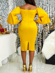 Ladies Fitted Bodycon Off-Shoulder Evening Gown for Parties Stylish Black