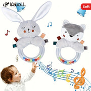 Baby Rattles Soft Hand Bell Grip Rocking Bed Squeaky Baby Rattle for Newborns 0-12 Months