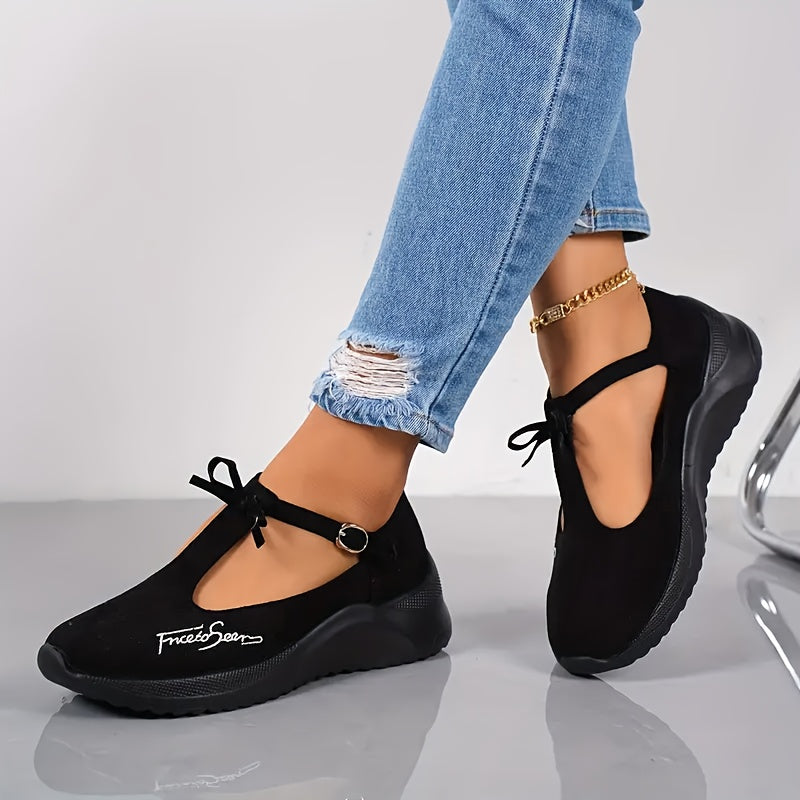 Women's Red Casual Sneakers Low-Top Ankle Strap Round Toe Soft Fabric EVA Sole
