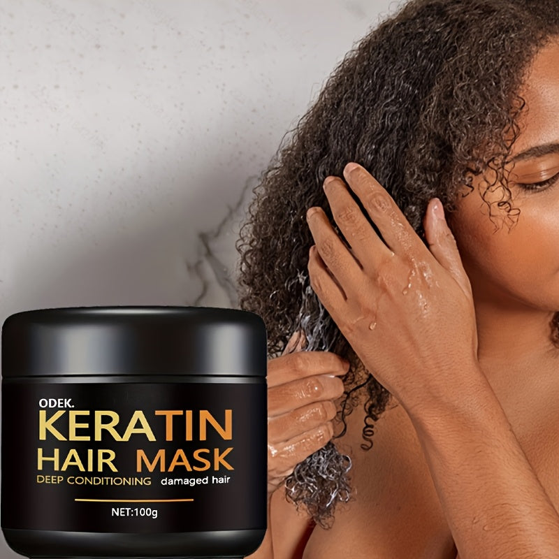 Mascarilla capilar de keratina 100g Tratamiento profundo para cabello seco y dañado