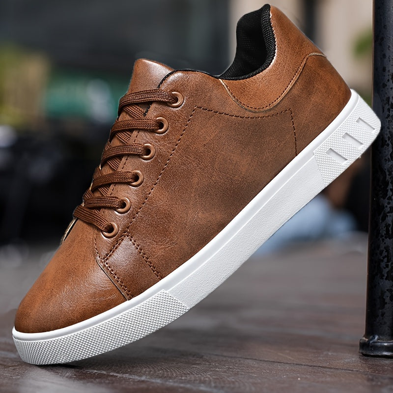 Erkaklar uchun mustahkam rangli klassik pastki skate poyabzallari, ochiq havoda yurish va yugurish uchun mos.