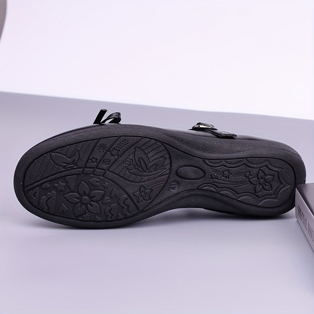 Women Flat Shoes Casual Mary Jane Doudou Shoes with Bow