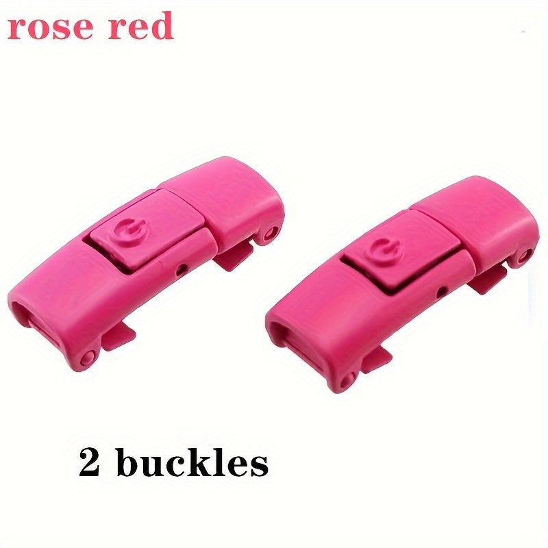 Uniseks metall No-Tie Lazy shoelace buckles turli ranglar, oson bir tugma bilan