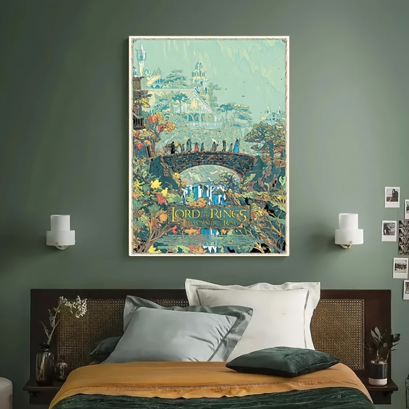 Abstract Middle-earth Landscape Canvas Wall Art Frameless Bedroom Home Decor Gift