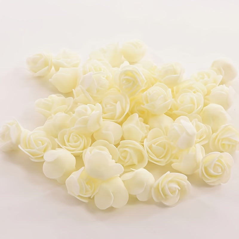 Artificial Rose Heads 100pcs for Weddings Garlands Interior Decor Gifts
