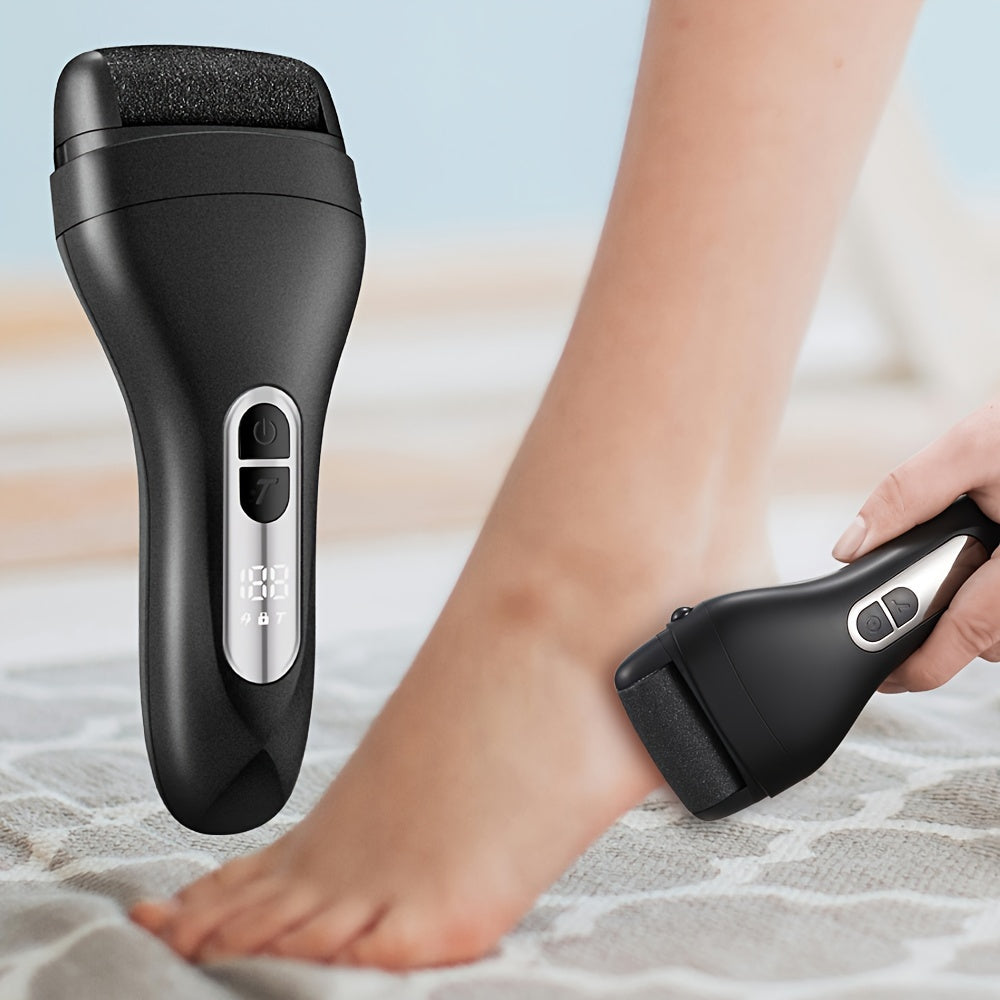 Amoladora eléctrica para pies con pantalla LED, removedor de callos recargable, tapa resistente al agua