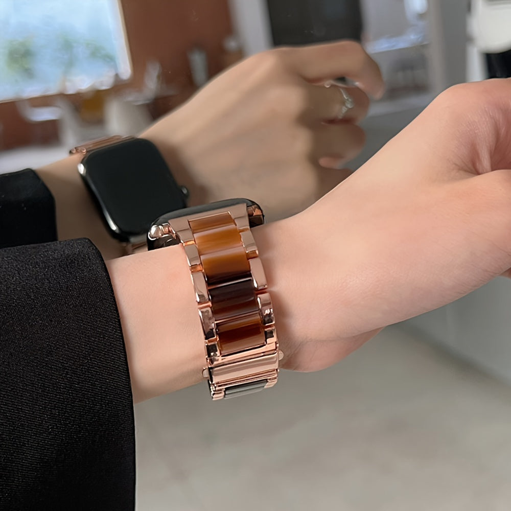 Stainless Steel and Resin Smartwatch Band for 38mm to 45mm Sizes