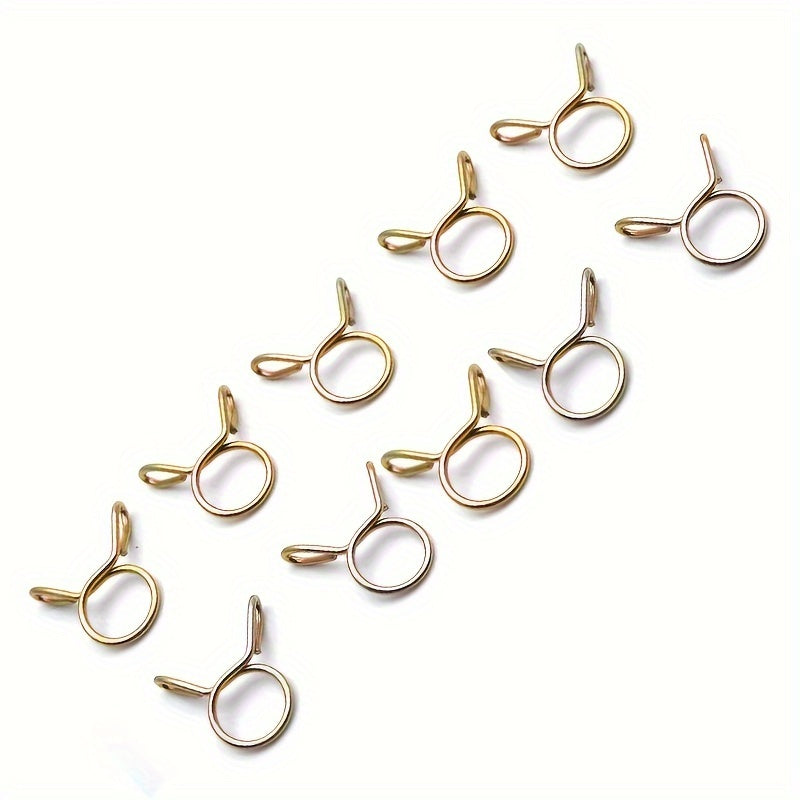 30pcs 8mm Metal Oil Hose Clamps for Motorcycle Scooter ATV Fuel Line