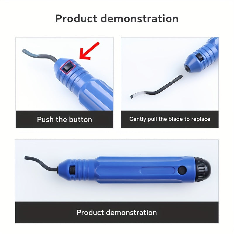 Multi-Functional Edge Trimmer Steel Blade Blue Black Handle Replacement Blades