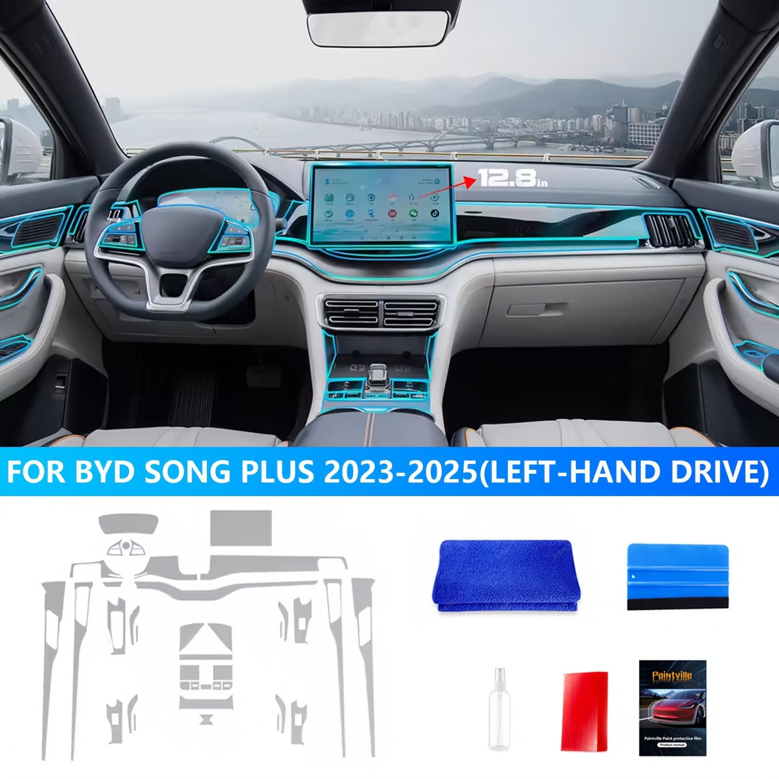 Car Window Film TPU 8.5Mil Scratch-Resistant UV Protective Windshield Side Window