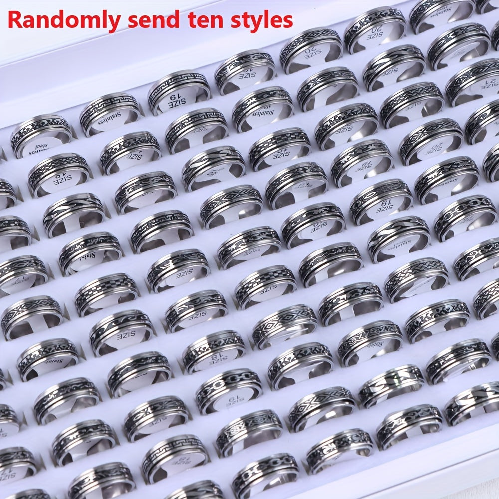 Ushbu minimalistik uslubdagi uzuklar to'plami zanglamaydigan po'latdan tayyorlangan bo'lib, 10 dan 20 ta gacha bo'lakni o'z ichiga oladi. Kundalik kiyimlar yoki kechki partiyalarga mos keladigan bu uzuklar erkaklar va ayollar uchun mos keladi.