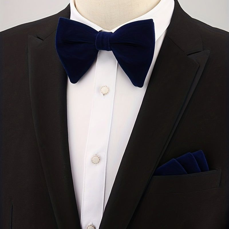 Men's Bow Tie and Pocket Square Set for Weddings Parties and Gifts