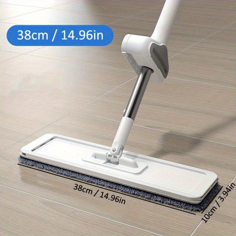Uzoq tutqichli mop, aylanuvchi bosh va yuvishsiz dizayn bilan, yashash xonasi, yotoqxona, hammom, oshxona va boshqa joylardagi yog'och, plitka va marmar pollarni tozalash uchun mukammal. Barcha pollarni tozalash ehtiyojlaringiz uchun ideal.