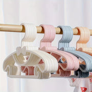 Set of 10 White Bowknot Clothes Hangers for Nursery and Home Organization