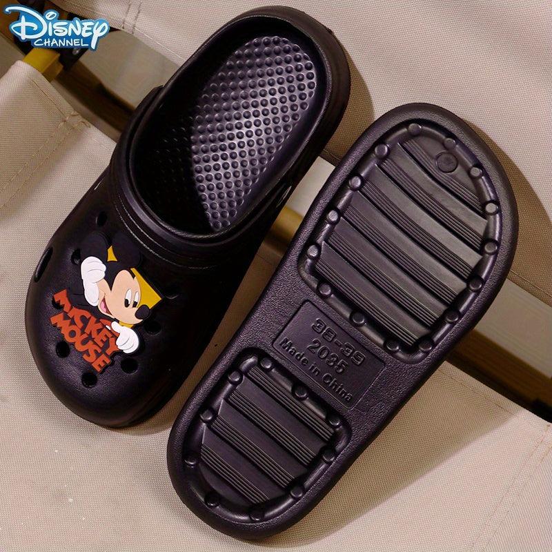 Kids Breathable Black Slip-On Sandals Casual Sports Pool Shoes