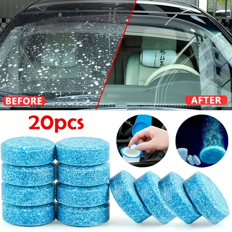 Tabletas limpiadoras de cristales para coche, concentradas, efervescentes, para limpiaparabrisas, pack de 20, 30 o 50, para todas las estaciones