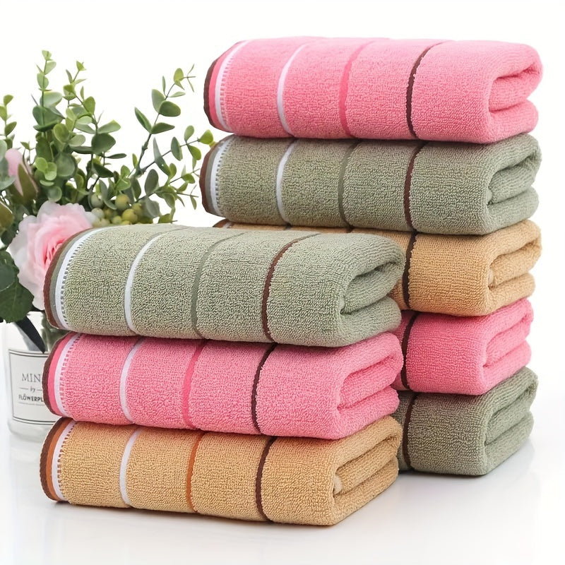 3-Piece Polyester Towel Set Woven Soft Absorbent Quick-Dry Bathroom Kitchen