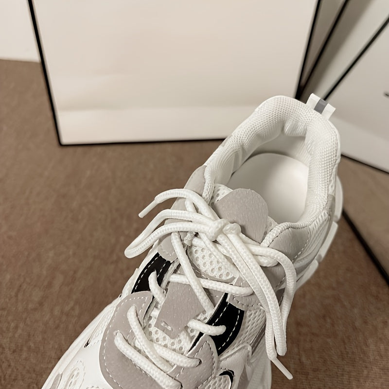 Women's Breathable Mesh Chunky Sneakers Casual Platform Walking Shoes