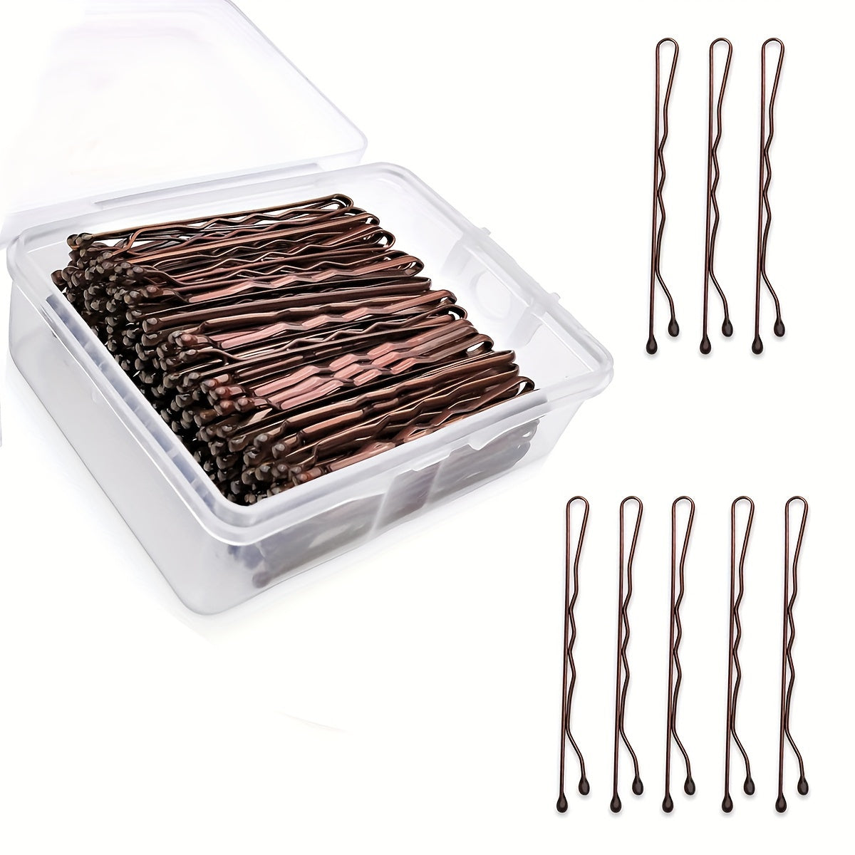 Набор из 100 штук заколок для волос для женщин и девочек, бобби-зажимы для укладки волос с коробкой для хранения