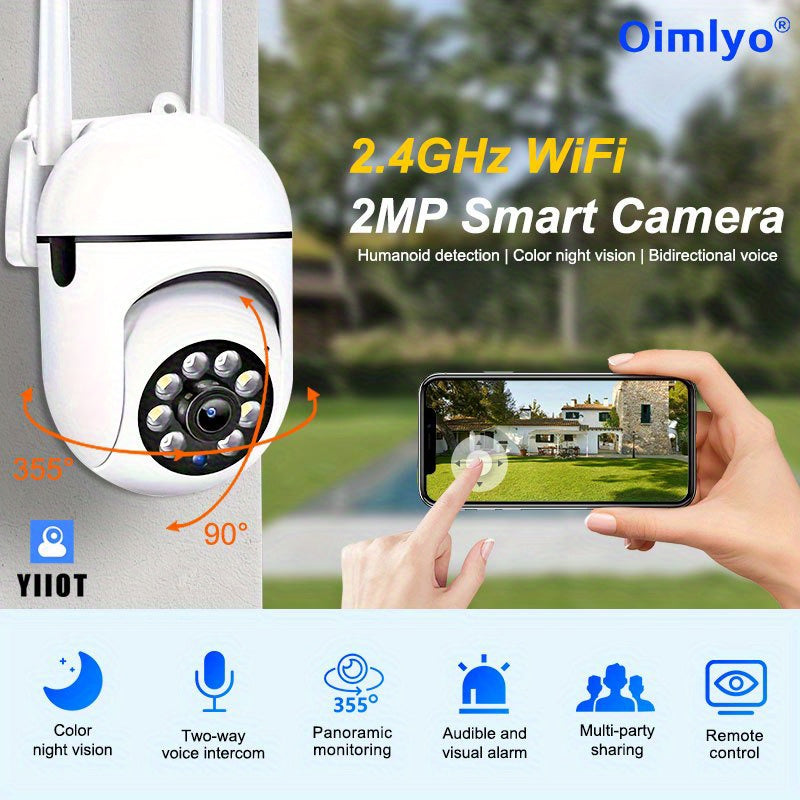 1080P HD Wireless WiFi Security Camera with 2-Way Audio Motion Detection Night Vision Panoramic View